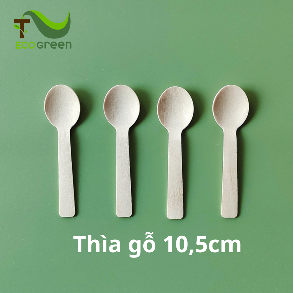 Muỗng gỗ dùng 1 lần - 10,5 cm - Ảnh 3