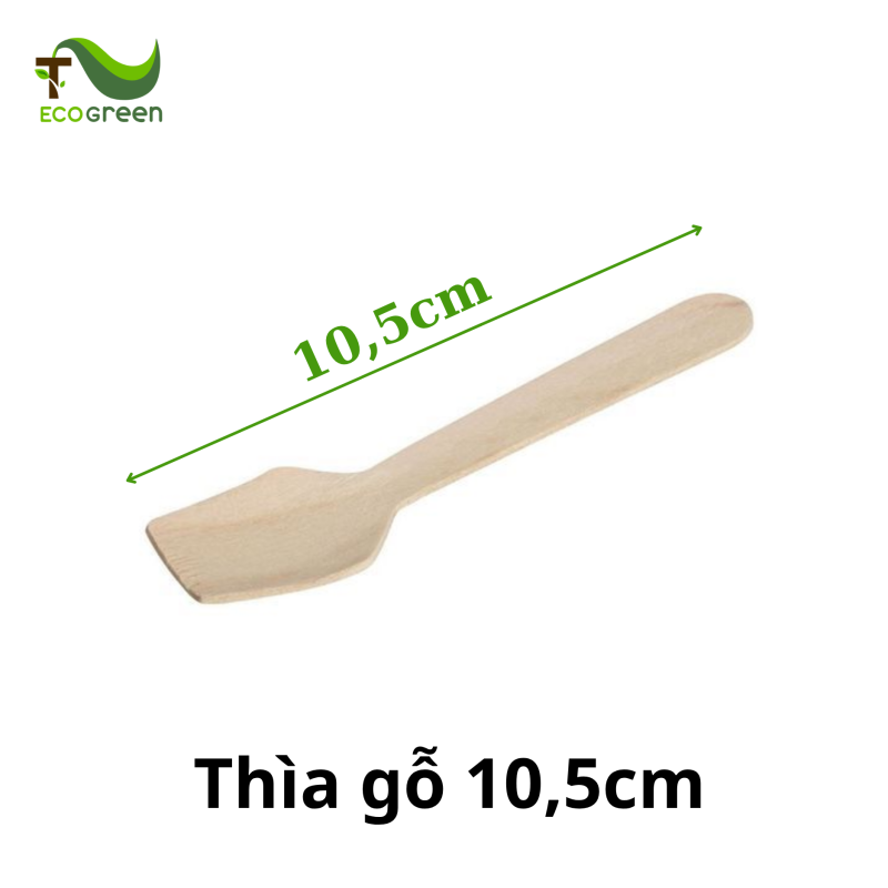 Thìa gỗ vuông 10,5cm