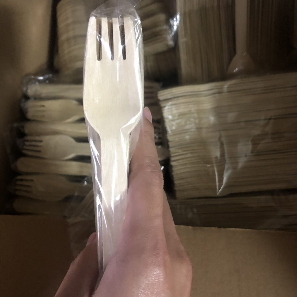 Dĩa gỗ dùng 1 lần - 16cm - Ảnh 4