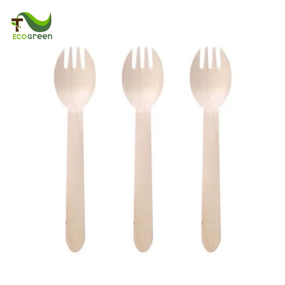 Dĩa gỗ tròn dùng 1 lần - 16cm