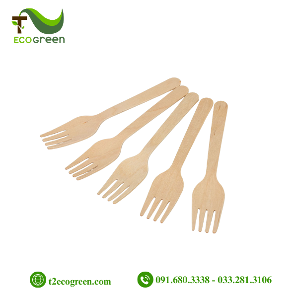 Alternative view of Dĩa (nĩa) gỗ dùng 1 lần - vuông 12cm