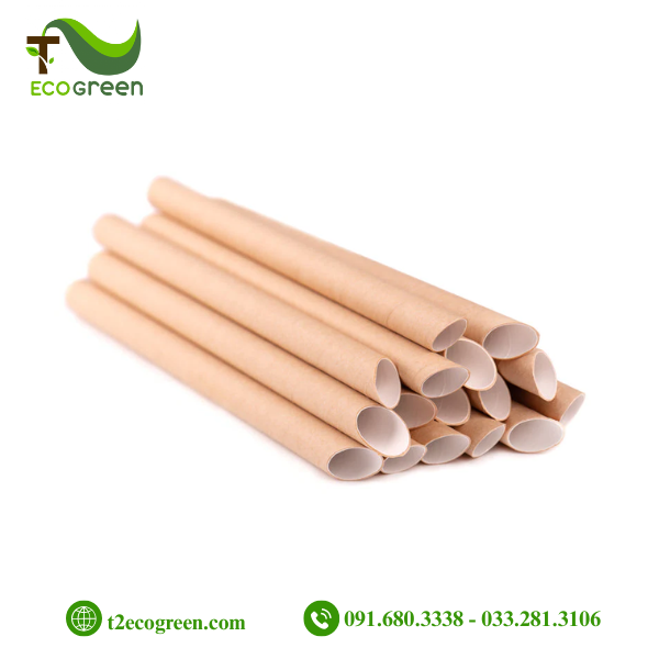 Alternative view of Ống hút giấy dùng 1 lần - nâu kraft phi 8