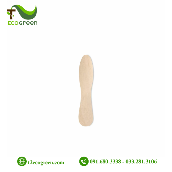 Thìa (muỗng) gỗ dùng 1 lần - que thìa 7.5cm