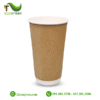 Cốc (ly) giấy 2 lớp kraft dùng 1 lần 650ml (22oz)