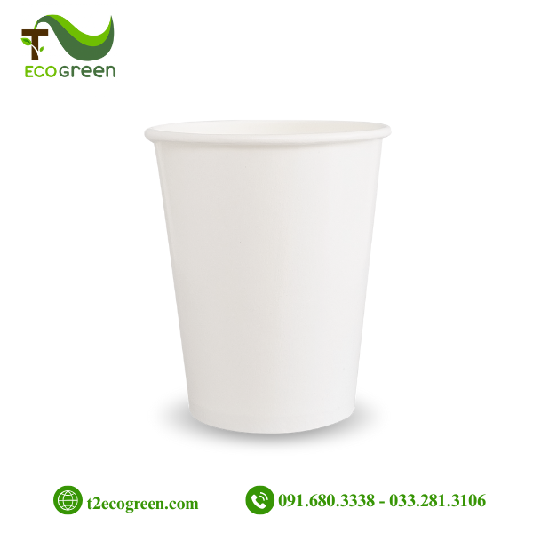Cốc (ly) giấy trắng dùng 1 lần 400ml (12oz)