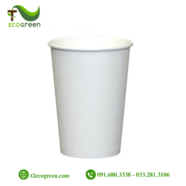 Cốc (ly) giấy trắng dùng 1 lần 500ml (16oz)