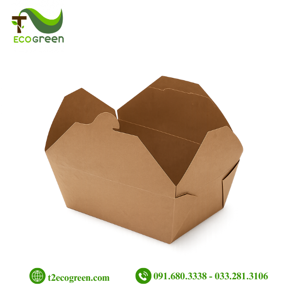 Hộp chữ nhật dáng D nắp gập chéo 1400ml