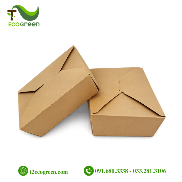 Hộp chữ nhật dáng D nắp gập chéo 2000ml