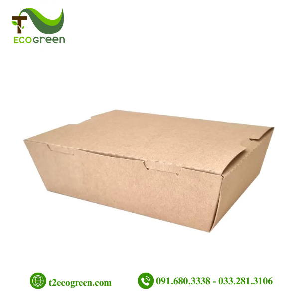 Hộp chữ nhật dáng B nắp gài không cửa sổ 1600ml