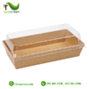 Hộp chữ nhật nâu có nắp đựng bánh E1985